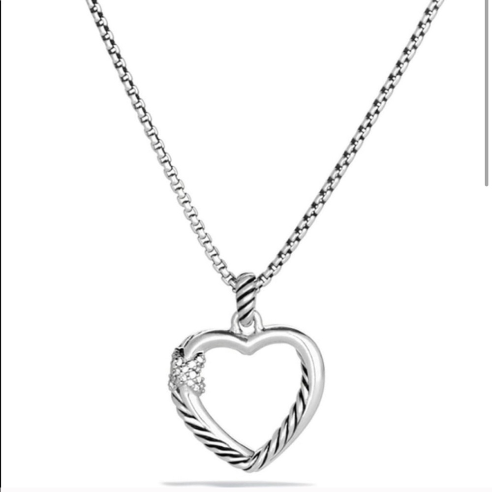 David Yurman Heart Diamond Necklace
